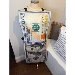 100 Dollar Bill Money Halloween Costume for Adults NWT